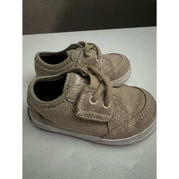 Sperry Boat‎ Shoes Memory Foam Casual Tan Toddler Shoes Size 3M - Picture 6 of 11